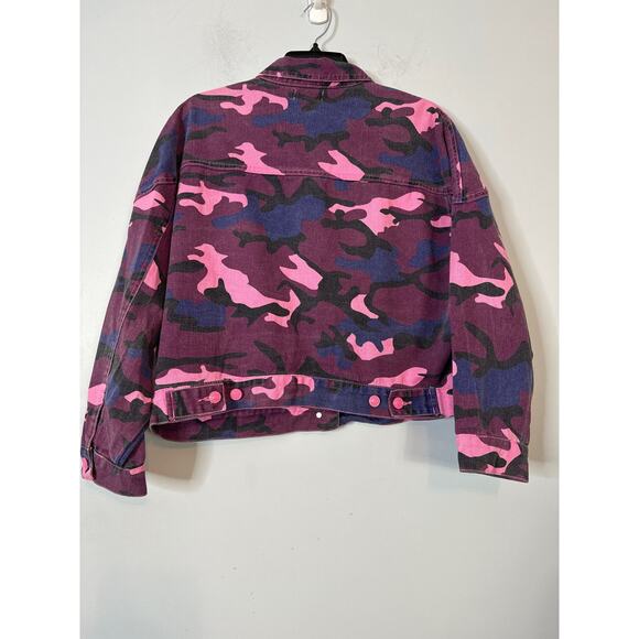 Sunset & Spring Camo Denim Jacket Women's XS Button-Up - Picture 3 of 8